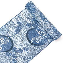 画像をギャラリービューアに読み込む, 竺仙 浴衣・夏着物 反物単品 紅梅小紋 白地 紺 秋草柄 レディース 老舗ブランド竺仙の引き染めゆかた反物 伝統を感じる古典柄