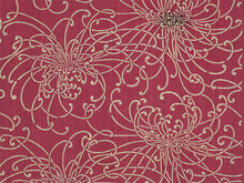 画像をギャラリービューアに読み込む, 竺仙 浴衣・夏着物 反物単品 松煙染小紋 赤地 乱菊柄 レディース 老舗ブランド竺仙の引き染めゆかた反物 伝統を感じる古典柄