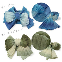 画像をギャラリービューアに読み込む, ぼかし兵児帯 シワ加工 大人用 レディース 全8色 ポリエステル 七宝地紋 滝縞柄 くしゅっ、ふわっと華やか可愛い 浴衣とあわせて夏祭りや花火大会に 初心者でも結びやすくアレンジ簡単