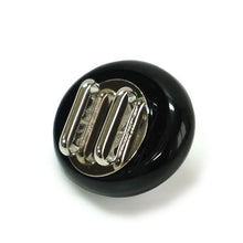 画像をギャラリービューアに読み込む, 帯留 黒 花 ゴールド 単品 キラキラ可愛いストーンの帯留め♪ 小紋や洒落着と合わせてカジュアルシーンやパーティに プレゼントにも◎