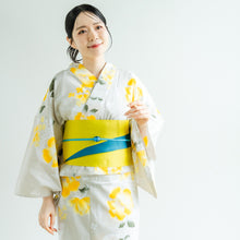 画像をギャラリービューアに読み込む, 浴衣セット レディース 浴衣 半幅帯 下駄 3点 セット 全10柄 白地 紺地 黒地 椿 菊 紫陽花 大人 可愛い おしゃれ 花火夏応援SALE大会 夏祭り