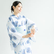 画像をギャラリービューアに読み込む, 浴衣セット レディース 浴衣 半幅帯 下駄 3点 セット 全10柄 白地 紺地 黒地 椿 菊 紫陽花 大人 可愛い おしゃれ 花火夏応援SALE大会 夏祭り