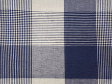 画像をギャラリービューアに読み込む, 綿麻きもの 浴衣 単品 しじら織 ネイビー オフホワイト 格子 チェック Lサイズ お仕立て上がり レディース 夏着物 ゆかた プレタ 変わり織り カジュアル 夏 きもの 和服 和装