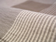 画像をギャラリービューアに読み込む, 綿麻 着物 浴衣 単品 しじら織 ブラウン オフホワイト 格子 チェック Mサイズ お仕立て上がり レディース 夏着物 ゆかた プレタ 変わり織り カジュアル 夏 きもの 和服 和装