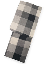 画像をギャラリービューアに読み込む, 綿麻 着物 浴衣 単品 しじら織 ブラック オフホワイト 格子 チェック Mサイズ Lサイズ お仕立て上がり レディース 夏着物 ゆかた プレタ 変わり織り カジュアル 夏 きもの 和服 和装