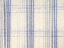 画像をギャラリービューアに読み込む, 綿麻 着物 浴衣 単品 しじら織 ブルー オフホワイト 格子 滝 チェック Mサイズ Lサイズ お仕立て上がり レディース 夏着物 ゆかた プレタ 変わり織り カジュアル 夏 きもの 和服 和装