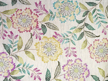 画像をギャラリービューアに読み込む, 京袋帯 麻 夏用 渋ベージュカラフル 百日紅 サルスベリ 花柄 名古屋帯 和装 和服 召しませ華