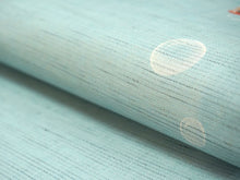 画像をギャラリービューアに読み込む, 京袋帯 麻 夏用 ブルー地金魚鉢と黒猫 名古屋帯 和装 和服 召しませ華