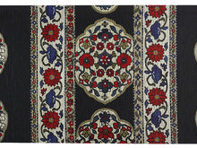 画像をギャラリービューアに読み込む, 半幅帯 絹 レディース 召しませ華 黒紺地 鏡花紋様 リバーシブル 長尺 4m 日本製 洒落帯 四寸 半巾帯 単品 女性 新品 送料無料