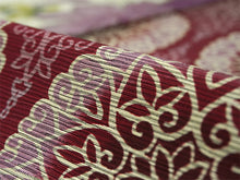 画像をギャラリービューアに読み込む, 半幅帯 絹 レディース 召しませ華 薄グレー地たわわ葡萄 リバーシブル 長尺 4m 日本製 洒落帯 四寸 単品 女性 新品 送料無料 お仕立て上がり