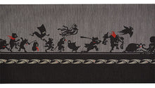 画像をギャラリービューアに読み込む, 半幅帯 絹 レディース 召しませ華 濃グレー地 百鬼夜行 リバーシブル 長尺 4m 日本製 洒落帯 四寸 単品 女性 新品 送料無料 お仕立て上がり