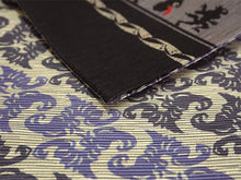 画像をギャラリービューアに読み込む, 半幅帯 絹 レディース 召しませ華 濃グレー地 百鬼夜行 リバーシブル 長尺 4m 日本製 洒落帯 四寸 単品 女性 新品 送料無料 お仕立て上がり