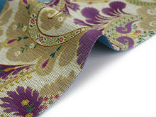 画像をギャラリービューアに読み込む, 半幅帯 絹 レディース 召しませ華 ベージュ地 ペーズリー リバーシブル 長尺 4m 日本製 洒落帯 四寸 単品 女性 新品 送料無料 お仕立て上がり