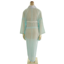 画像をギャラリービューアに読み込む, 東レ爽竹 洗える夏の長襦袢 ブルー M/Lサイズ すぐ着られる半衿付きプレタ TORAY爽竹の涼しく快適な夏用長襦袢 お洒落なカラータイプ