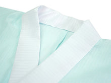 画像をギャラリービューアに読み込む, 東レ爽竹 洗える夏の長襦袢 ブルー M/Lサイズ すぐ着られる半衿付きプレタ TORAY爽竹の涼しく快適な夏用長襦袢 お洒落なカラータイプ