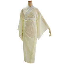画像をギャラリービューアに読み込む, 東レ爽竹 洗える夏の長襦袢 イエロー M/Lサイズ すぐ着られる半衿付きプレタ TORAY爽竹の涼しく快適な夏用長襦袢 お洒落なカラータイプ