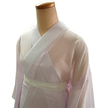 画像をギャラリービューアに読み込む, 東レ爽竹 洗える夏の長襦袢 パープル M/Lサイズ すぐ着られる半衿付きプレタ TORAY爽竹の涼しく快適な夏用長襦袢 お洒落なカラータイプ