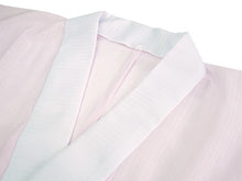 画像をギャラリービューアに読み込む, 東レ爽竹 洗える夏の長襦袢 パープル M/Lサイズ すぐ着られる半衿付きプレタ TORAY爽竹の涼しく快適な夏用長襦袢 お洒落なカラータイプ