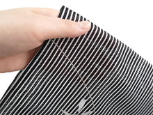 画像をギャラリービューアに読み込む, 洗える夏着物 絽 お仕立て上がり 単品 白黒 縞 百合 Lサイズ 小紋 カジュアル お手入れ簡単!ポリエステルの夏きもの レディース