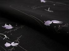 画像をギャラリービューアに読み込む, 洗える夏着物 絽 お仕立て上がり 単品 ブラック 金魚 Lサイズ 小紋 カジュアル お手入れ簡単!ポリエステルの夏きもの レディース