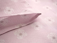 画像をギャラリービューアに読み込む, 洗える夏着物 絽 お仕立て上がり 単品 ピンク 華紋 小花 Lサイズ 小紋 カジュアル お手入れ簡単!ポリエステルの夏きもの レディース