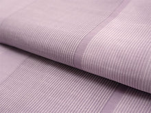 画像をギャラリービューアに読み込む, 洗える夏着物 紗 お仕立て上がり 単品 ピンク パープル 縞 Lサイズ 小紋 カジュアル お手入れ簡単!ポリエステルの夏きもの レディース