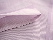 画像をギャラリービューアに読み込む, 洗える夏着物 紗 お仕立て上がり 単品 ピンク パープル 縞 Lサイズ 小紋 カジュアル お手入れ簡単!ポリエステルの夏きもの レディース