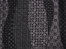 画像をギャラリービューアに読み込む, 洗える夏着物 紗 お仕立て上がり 単品 グレー ブラック 幾何学 市松 七宝 Lサイズ 小紋 カジュアル お手入れ簡単!ポリエステルの夏きもの レディース