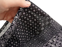 画像をギャラリービューアに読み込む, 洗える夏着物 紗 お仕立て上がり 単品 グレー ブラック 幾何学 市松 七宝 Lサイズ 小紋 カジュアル お手入れ簡単!ポリエステルの夏きもの レディース