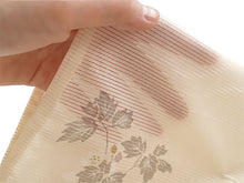 画像をギャラリービューアに読み込む, 洗える夏着物 絽 お仕立て上がり 単品 ライトベージュ 花 秋明菊 Mサイズ 小紋 カジュアル お手入れ簡単!ポリエステルの夏きもの レディース