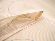画像をギャラリービューアに読み込む, 洗える夏着物 絽 お仕立て上がり 単品 ベージュ 丸 ドット 水玉 Mサイズ 小紋 カジュアル お手入れ簡単!ポリエステルの夏きもの レディース