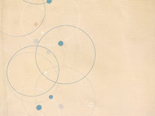 画像をギャラリービューアに読み込む, 洗える夏着物 絽 お仕立て上がり 単品 ベージュ 丸 ドット 水玉 Mサイズ 小紋 カジュアル お手入れ簡単!ポリエステルの夏きもの レディース