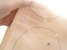 画像をギャラリービューアに読み込む, 洗える夏着物 絽 お仕立て上がり 単品 ベージュ 丸 ドット 水玉 Mサイズ 小紋 カジュアル お手入れ簡単!ポリエステルの夏きもの レディース