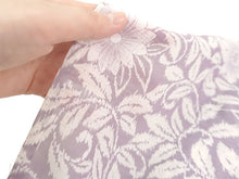 画像をギャラリービューアに読み込む, 洗える夏着物 紗 お仕立て上がり 単品 薄紫 花 唐花 Mサイズ 小紋 カジュアル お手入れ簡単!ポリエステルの夏きもの レディース