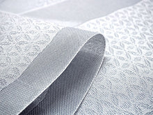 画像をギャラリービューアに読み込む, 洗える夏きもの 絽 コーディネート4点セット Mサイズ ネイビー 小花 桔梗 小紋 グレー 幾何学 名古屋帯 開き仕立て 薄紫 青灰 正絹 帯揚げ 帯締め 夏を楽しむ!すぐ着られるコーデ済みきものセット