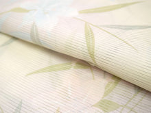 画像をギャラリービューアに読み込む, 洗える夏きもの 絽 コーディネート4点セット Lサイズ 薄黄 薄紫 ユリ 小紋 薄緑 ミントグリーン 名古屋帯 開き仕立て 薄黄緑 ピンク 正絹 帯揚げ 帯締め 夏を楽しむ!すぐ着られるコーデ済みきものセット