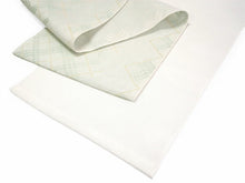 画像をギャラリービューアに読み込む, 洗える夏きもの 絽 コーディネート4点セット Lサイズ 薄黄 薄紫 ユリ 小紋 薄緑 ミントグリーン 名古屋帯 開き仕立て 薄黄緑 ピンク 正絹 帯揚げ 帯締め 夏を楽しむ!すぐ着られるコーデ済みきものセット