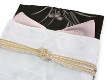 画像をギャラリービューアに読み込む, 洗える夏きもの 絽 コーディネート4点セット Lサイズ ブラック 菖蒲 杜若 小紋 水色 ドット 水玉 名古屋帯 開き仕立て 渋ピンク 渋黄 正絹 帯揚げ 帯締め 夏を楽しむ!すぐ着られるコーデ済みきものセット