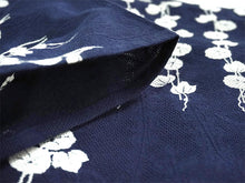 画像をギャラリービューアに読み込む, 浴衣 単品 レディース ネイビー 朝顔 綿 からみ織 レース ひでや工房 お仕立て上がり 夏 着物 きもの 和服 和装 ゆかた プレタ おしゃれ モダン カジュアル 夏祭り 花火大会