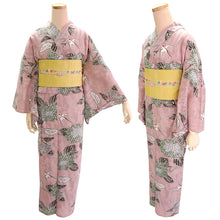 画像をギャラリービューアに読み込む, 浴衣 単品 レディース ピンク 紫陽花 つばめ 綿 からみ織 レース ひでや工房 お仕立て上がり 夏 着物 きもの 和服 和装 ゆかた プレタ おしゃれ モダン カジュアル 夏祭り 花火大会