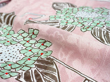 画像をギャラリービューアに読み込む, 浴衣 単品 レディース ピンク 紫陽花 つばめ 綿 からみ織 レース ひでや工房 お仕立て上がり 夏 着物 きもの 和服 和装 ゆかた プレタ おしゃれ モダン カジュアル 夏祭り 花火大会