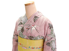 画像をギャラリービューアに読み込む, 浴衣 単品 レディース ピンク 紫陽花 つばめ 綿 からみ織 レース ひでや工房 お仕立て上がり 夏 着物 きもの 和服 和装 ゆかた プレタ おしゃれ モダン カジュアル 夏祭り 花火大会