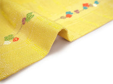 画像をギャラリービューアに読み込む, 半幅帯 リバーシブル イエロー 蔦 刺繍 長尺 400cm ひでや工房 半巾帯 細帯 仕立て上がり カジュアル おしゃれ モダン 和服 和装 小紋 レディース