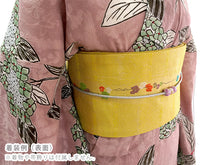 画像をギャラリービューアに読み込む, 半幅帯 リバーシブル イエロー 蔦 刺繍 長尺 400cm ひでや工房 半巾帯 細帯 仕立て上がり カジュアル おしゃれ モダン 和服 和装 小紋 レディース