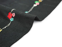 画像をギャラリービューアに読み込む, 半幅帯 リバーシブル ブラック 蔦 刺繍 長尺 400cm ひでや工房 半巾帯 細帯 仕立て上がり カジュアル おしゃれ モダン 和服 和装 小紋 レディース