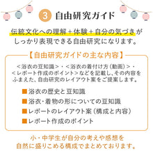 画像をギャラリービューアに読み込む, 浴衣 自由研究3点セット 日本伝統の和装の着付けを自由研究に! 浴衣+帯+研究ガイドの3点セット 10柄
