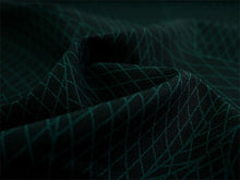 画像をギャラリービューアに読み込む, 洗える着物反物 男物 メンズ フルオーダー仕立て付き ブラック グリーン 幾何学 網目 男性・女性兼用 ちりめん地の幅広反物 袷・単衣・羽織に自分サイズお仕立て アンサンブルにも ポリエステル