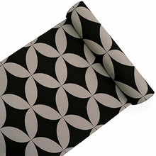 画像をギャラリービューアに読み込む, 洗える着物反物 男物 メンズ フルオーダー仕立て付き ブラック グレー 七宝 男性・女性兼用 ちりめん地の幅広反物 袷・単衣・羽織に自分サイズお仕立て アンサンブルにも ポリエステル