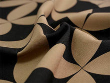 画像をギャラリービューアに読み込む, 洗える着物反物 男物 メンズ フルオーダー仕立て付き ブラック イエロー 七宝 男性・女性兼用 ちりめん地の幅広反物 袷・単衣・羽織に自分サイズお仕立て アンサンブルにも ポリエステル