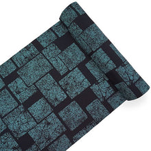 画像をギャラリービューアに読み込む, 洗える着物反物 男物 メンズ フルオーダー仕立て付き 藍 ブルー 石畳 男性・女性兼用 ちりめん地の幅広反物 袷・単衣・羽織に自分サイズお仕立て アンサンブルにも ポリエステル